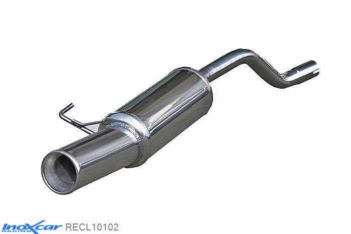 IX RECL10102, Renault Clio II (B) 1.5 DCi (65PK-82PK) 1999- Diameter 45mm, Inoxcar Rear silencer 1X102mm Stainless steel, With E.E.C. homologation