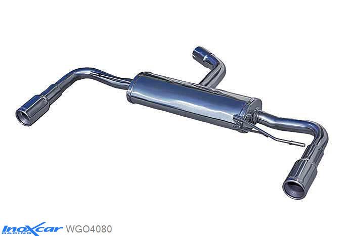 IX WGO4080, VW Golf VI 2.0 TSI GTI (210PK) 2009-, Inoxcar Rear silencer 1X80mm Left and Right Stainless steel, With E.E.C. homologation
