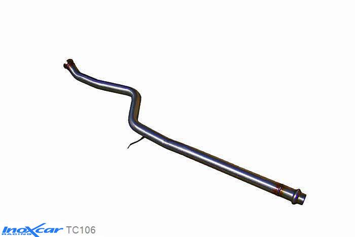 IX TC106, Peugeot 106 1.6 16V RALLYE / GTI / 1.6 16V 1996-2003, Inoxcar Direct central pipe (EURO2) --2000 Stainless steel, Without E.E.C. homologation