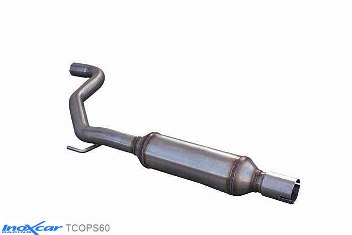 IX TCOPS60, Opel Corsa D OPC 1.6 16V TURBO (192PK) 2007- Diameter 54mm,5, Inoxcar Central pipe with silencer diam. 60 Stainless steel, Without E.E.C. homologation