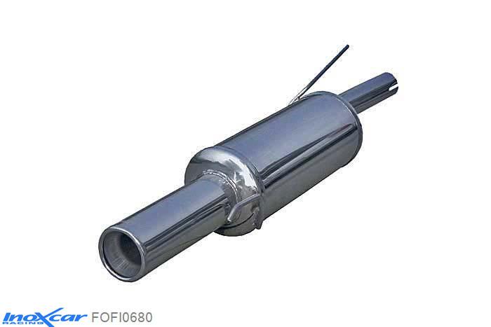 IX FOFI0680, Ford Fiesta IV (JAS/JBS) 1.4 (90PK) 1996-2002 Diameter 45mm, Inoxcar Rear silencer 1X80mm Stainless steel, With E.E.C. homologation