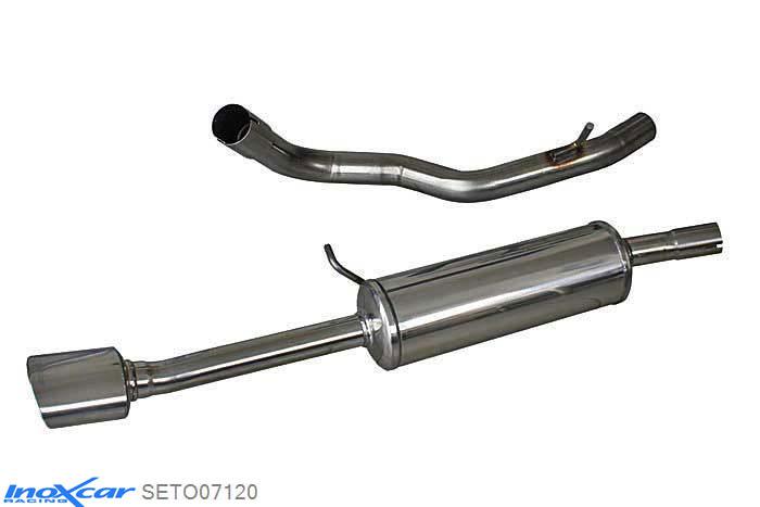 IX SETO07120, Seat Toledo II (1M) 1.9 TDI (90PK) 1999-2002, Inoxcar Rear silencer 1X120X80mm Stainless steel, With E.E.C. homologation