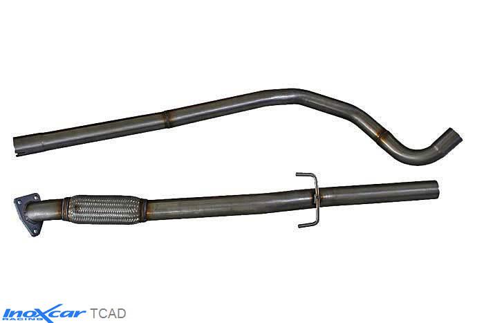 IX TCAD, Opel Adam 1.4 S TURBO (150PK), 2015-  , diameter 54mm, Inoxcar Direct central pipe (FLEX) Stainless steel, Without E.E.C. homologation