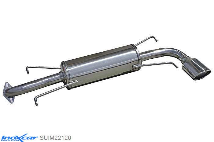 IX SUIM22120, Subaru Impreza (G3) 2.5 WRX (230PK) 2008-, Inoxcar Rear silencer 1X120X80mm Stainless steel, With E.E.C. homologation