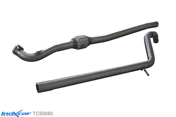 IX TC50060, Abarth 500 1.4 T-JET (135PK-160PK) 2008- Diameter 48mm, CABRIO 2010-, Inoxcar Direct central pipe (FLEX) Stainless steel, Without E.E.C. homologation