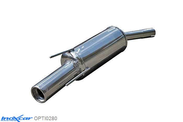IX OPTI0280, Opel Tigra I 1.6 16V (106PK) 1994-1997 Diameter 45mm, Inoxcar Rear silencer 1X80mm Stainless steel, With E.E.C. homologation