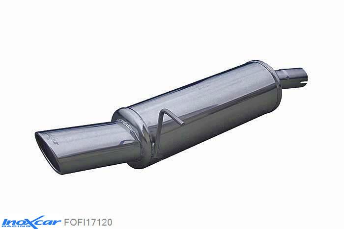 IX FOFI17120, Ford Fiesta V (JH1/JD3) 1.6 TDCi S (90PK) 2005- Diameter 50mm, Inoxcar Rear silencer 1X120X80mm Stainless steel, With E.E.C. homologation