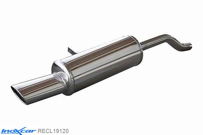 IX RECL19120, Renault Clio III (R) 1.4 16V (98PK) 2005- Diameter 45mm, Inoxcar Rear silencer 1X120X80mm Stainless steel, With E.E.C. homologation