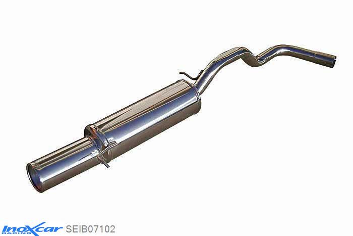 IX SEIB07102, Seat Ibiza II (6K) 2.0 8V GTI / GT (116PK) 1993- Diameter 50mm, Inoxcar Rear silencer 1X102mm Stainless steel, With E.E.C. homologation
