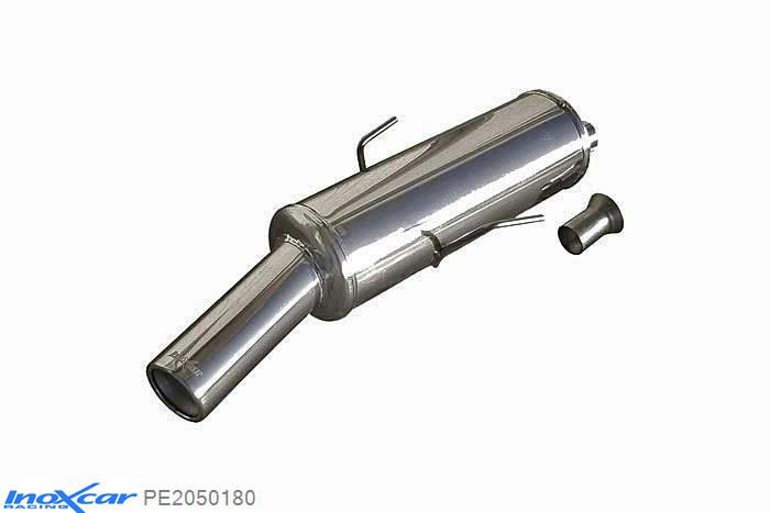 IX PE2050180, Peugeot 205 1.0 1988-, Inoxcar Rear silencer 1X80mm Stainless steel, Without E.E.C. homologation