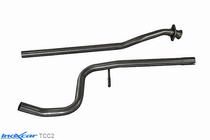 IX TCC2, Citroen C2 (J) 1.6 16V VTS (125PK) 2003- Diameter 45mm, Inoxcar Direct central pipe Stainless steel, Without E.E.C. homologation