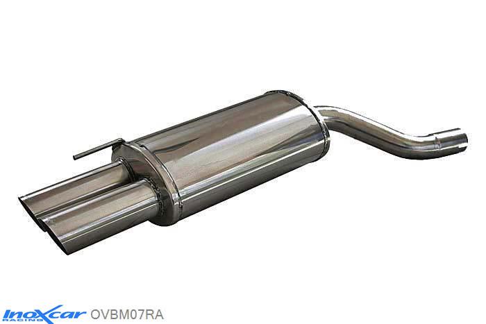 IX OVBM07RA, BMW 3 serie (E46) 320D (150PK) 1999- Diameter 60mm, Inoxcar Rear silencer 2X80mm RACING Stainless steel, With E.E.C. homologation