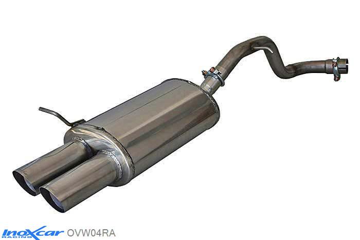 IX OVW04RA, VW Golf IV 1.9 TDI (130PK) 2001-2004 Diameter 55mm, Inoxcar Rear silencer 2X76 RACING Stainless steel, With E.E.C. homologation