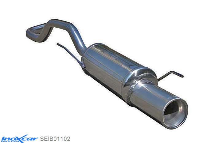 IX SEIB01102, Seat Ibiza II (6K) 1.4 (60PK) 1993-2000 Diameter 42mm, Inoxcar Rear silencer 1X102mm Stainless steel, With E.E.C. homologation