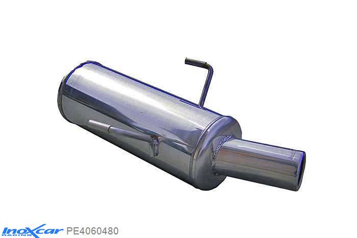 IX PE4060480, Peugeot 406 2.0 COUPE (135PK) 1997-, Inoxcar Rear silencer 1X80mm Stainless steel, With E.E.C. homologation