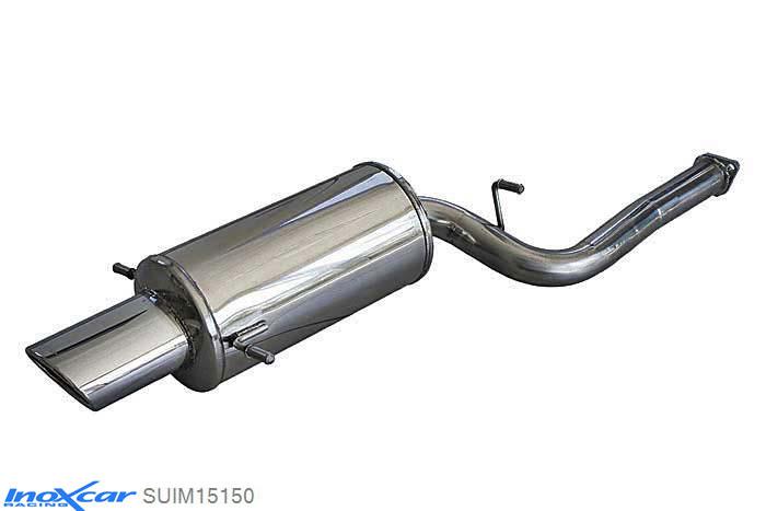 IX SUIM15150, Subaru Impreza (GD/GG) 2.5 WRX TURBO (230PK) 2006-, Inoxcar Rear silencer 1X150X105 Stainless steel, With E.E.C. homologation