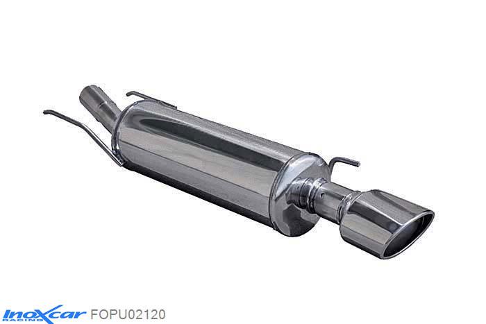 IX FOPU02120, Ford Puma (ECT) 1.7 (125PK) 1997-2001 Diameter 50mm, Inoxcar Rear silencer 1X120X80mm Stainless steel, With E.E.C. homologation