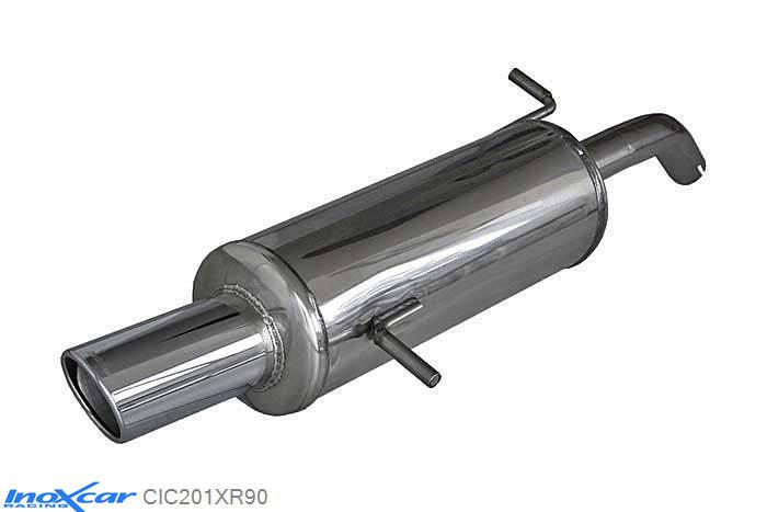 IX CIC201XR90, Citroen C2 (J) 1.1 (60PK) 2003- Diameter 40mm, Inoxcar Rear silencer 1X90 X-RACE Stainless steel, With E.E.C. homologation