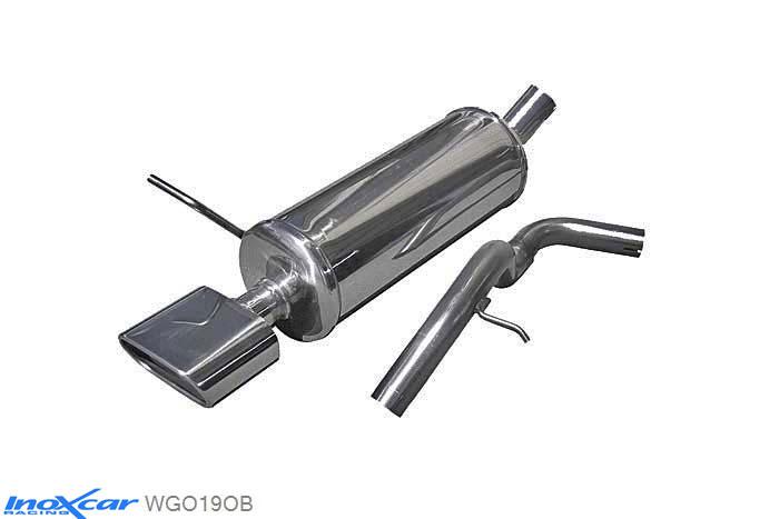 IX WGO19OB, VW Golf IV 1.4 16V (75PK) 1997-2003 Diameter 45mm, Inoxcar Rear silencer 1XFlat Oval Stainless steel, With E.E.C. homologation