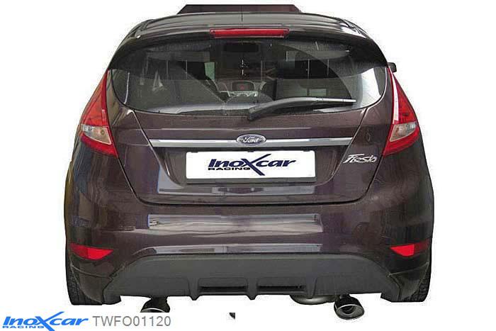 IX TWFO01120, Ford Fiesta VI (JA8) 1.6 16V (120PK) 2009- Diameter 48mm, Inoxcar Rear Rear silencerencer left / right 1X120X80mm Stainless steel, With E.E.C. homologation