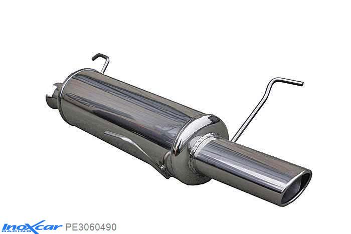IX PE3060490, Peugeot 306 1.8 16V (110PK) -2001, Inoxcar Rear silencer 1X90X70mm Stainless steel, With E.E.C. homologation
