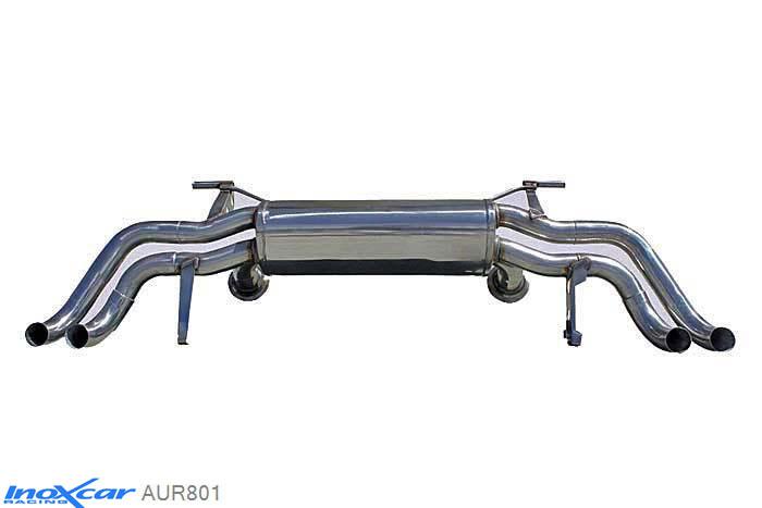 IX AUR801, Audi R8 (42) 4.2 V8 Quattro (430PK) 2007-, Inoxcar Rear silencer Left and Right Stainless steel, Without E.E.C. homologation