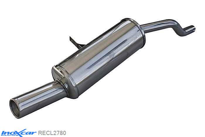 IX RECL2780, Renault Clio III (R) 1.2 TURBO (100PK) 2009-  Diameter 40mm, Inoxcar Rear silencer 1X80mm Stainless steel, With E.E.C. homologation