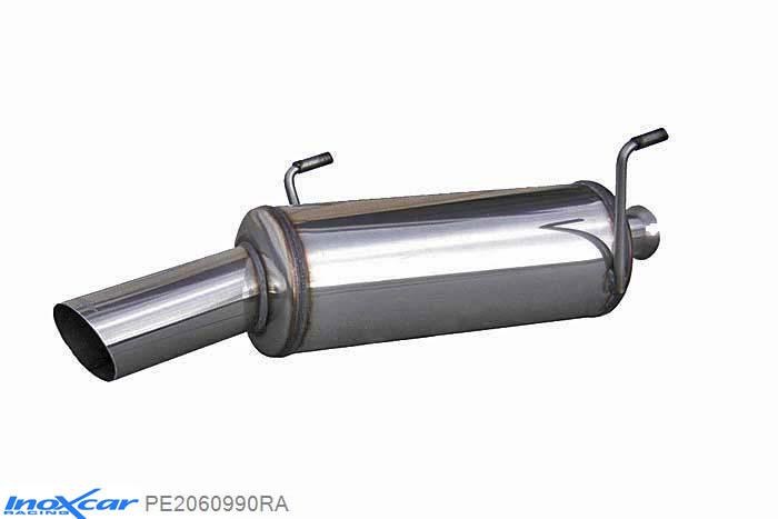 IX PE2060990RA, Peugeot 206 CC 1.6 16V (109PK) 2001-, Inoxcar Rear silencer 1X90 RALLY Stainless steel
