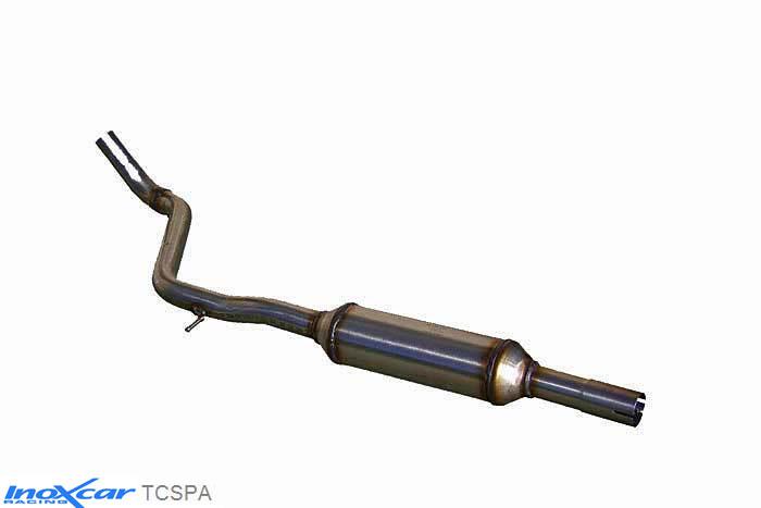 IX TCSPA, Fiat Panda II (169) 1.4 16V 100HP (100PK) 2006- Diameter 48mm, Inoxcar Central pipe with silencer Stainless steel, Without E.E.C. homologation