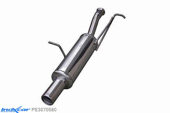 IX PE3070580, Peugeot 307 1.6 HDI (90PK-109PK) 2004-, Inoxcar Rear silencer 1X80mm Stainless steel, With E.E.C. homologation