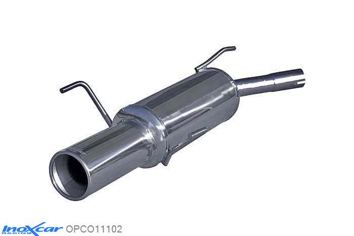 IX OPCO11102, Opel Corsa C 1.4 16V (90PK) 2000-2003 Diameter 45mm, Inoxcar Rear silencer 1X102mm Stainless steel, With E.E.C. homologation