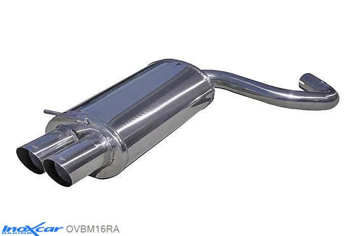IX OVBM16RA, BMW 3 serie (E90/E91/E92/E93) 320D (163PK) 2005- Diameter 54mm, Inoxcar Rear silencer 2X76 RACING Stainless steel, With E.E.C. homologation