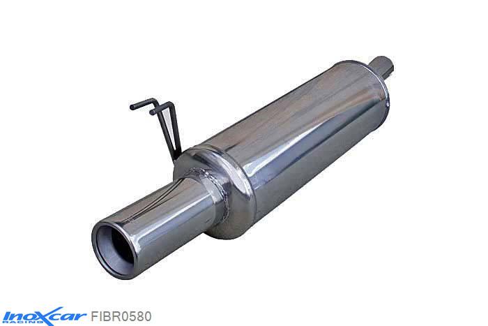 IX FIBR0580, Fiat Bravo I (182) 2.0 20V HGT 1995-1998, Inoxcar Rear silencer 1X80mm Stainless steel, With E.E.C. homologation