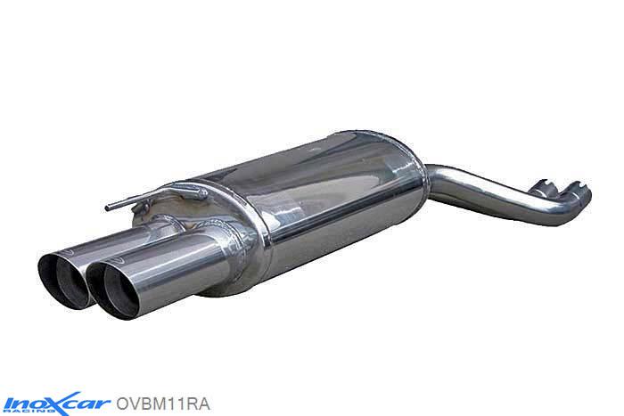 IX OVBM11RA, BMW 3 serie (E46) 330D (184PK) 2000-, Inoxcar Rear silencer 2X80mm RACING Stainless steel, With E.E.C. homologation