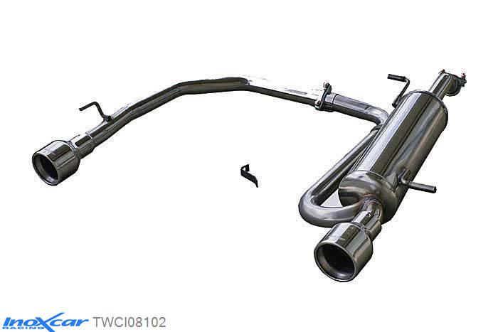 IX TWCI08102, Citroen C3 (F) 1.4 HDI (70PK-92PK) 2001-2008 Diameter 50mm, Inoxcar Rear Rear silencerencer left / right 1X102mm Stainless steel, With E.E.C. homologation