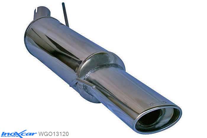 IX WGO13120, VW Golf III 1.8 (90PK) 1991-1998, Inoxcar Rear silencer 1X120X80mm Stainless steel, With E.E.C. homologation