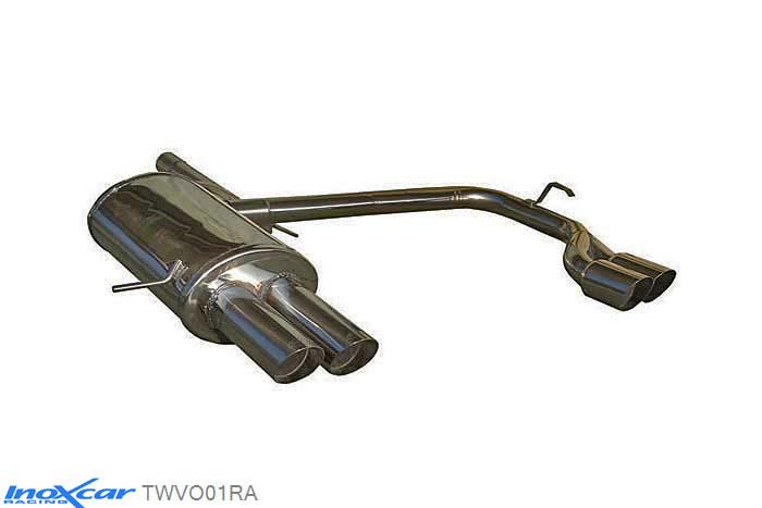 IX TWVO01RA, Volvo XC90 I (C ) 2.5T (210PK) 2002-, Inoxcar Rear Rear silencerencer left / right 2X80mm RACING Stainless steel, With E.E.C. homologation