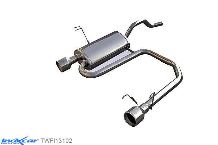 IX TWFI13102, Fiat Punto II (188) 1.2 (60PK) 1999-2003 Diameter 42mm, Inoxcar Rear Rear silencerencer left / right 1X102mm Stainless steel, With E.E.C. homologation