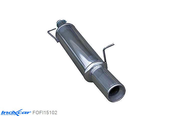 IX FOFI15102, Ford Fiesta V (JH1/JD3) 1.2 16V (75PK) 2002- Diameter 42mm, Inoxcar Rear silencer 1X102mm Stainless steel, With E.E.C. homologation