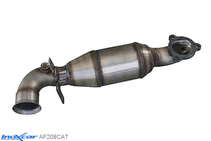 IX AF208CAT, Peugeot 208 1.6 16V TURBO GTI (200PK) 2013-, Inoxcar Catalyst replacement pipe with metal cat Stainless steel, Without E.E.C. homologation