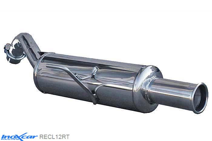 IX RECL12RT, Renault Clio II (B) RS 2.0 fase1 (172PK) 2000-2001 Diameter 54mm, Inoxcar Rear silencer 1X76 Retro Style Stainless steel, With E.E.C. homologation