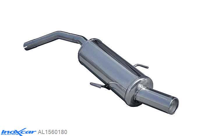 IX AL1560180, Alfa Romeo 156 1.6 TS (120PK) 1997- Diameter 50mm, Inoxcar Rear silencer 1X80mm Stainless steel, With E.E.C. homologation