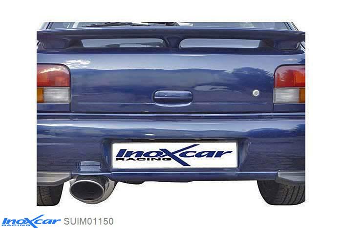 IX SUIM01150, Subaru Impreza (GFC/GC/GF) 2.0 GT TURBO -2000, Inoxcar Rear silencer 1X150X105 Stainless steel, With E.E.C. homologation