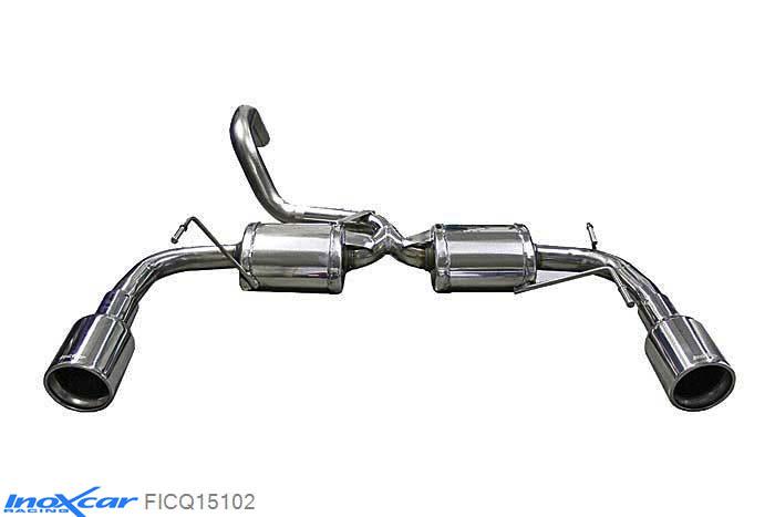 IX FICQ15102, Abarth 500 1.4 T-JET (135PK-160PK) 2008- Diameter 48mm, CABRIO 2010-, Inoxcar Rear silencer 1X102mm Left and Right Stainless steel, Without E.E.C. homologation