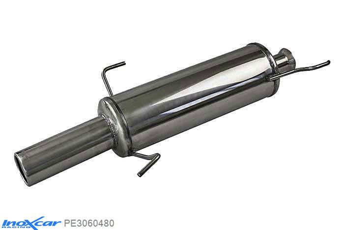 IX PE3060480, Peugeot 306 1.8 16V (110PK) -2001, Inoxcar Rear silencer 1X80mm Stainless steel, With E.E.C. homologation