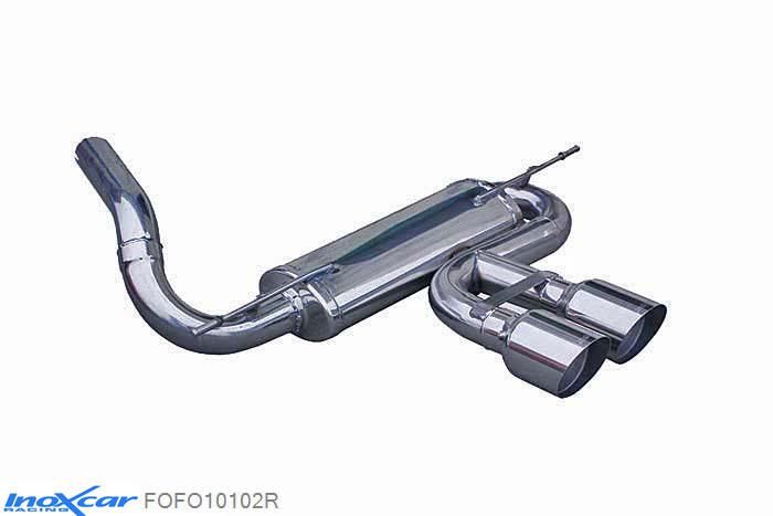 IX FOFO10102R, Ford Focus III (DYB) 2.0T ST (250PK) 2012- Diameter 60mm, Inoxcar Rear silencer CEN 2X102mm RACING Stainless steel, With E.E.C. homologation