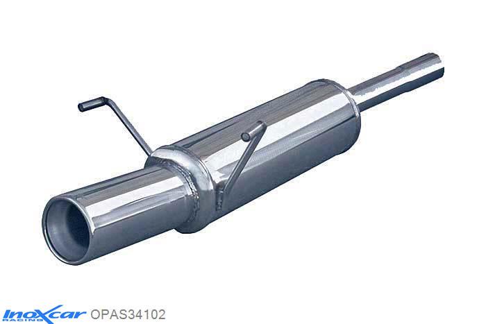 IX OPAS34102, Opel Astra H 1.7 CDTi (101PK) 2005-, Inoxcar Rear silencer 1X102mm Stainless steel, With E.E.C. homologation