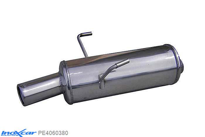 IX PE4060380, Peugeot 406 1.8 (110PK) 1997-, Inoxcar Rear silencer 1X80mm Stainless steel, With E.E.C. homologation