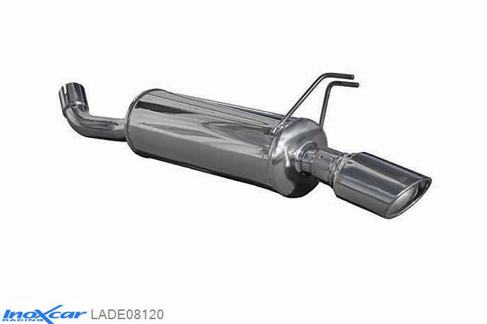 IX LADE08120, Lancia Delta (836) HPE / HF 2.0 TURBO 16V 1993-, Inoxcar Rear silencer 1X120X80mm Stainless steel, Without E.E.C. homologation
