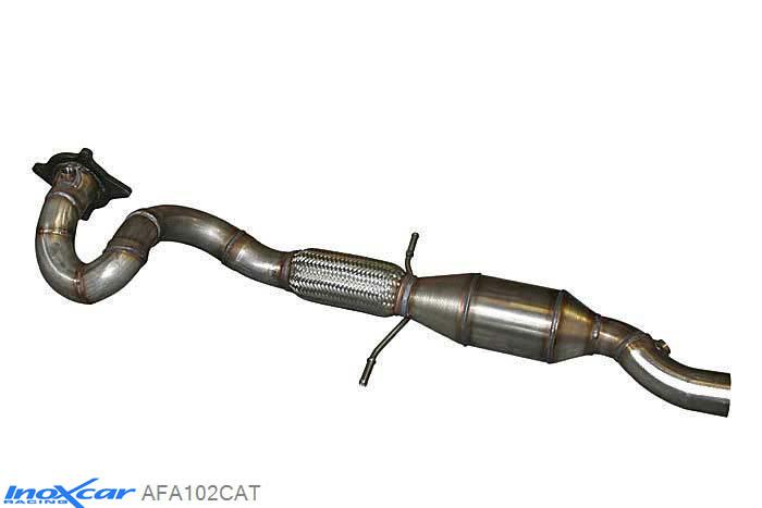 IX AFA102CAT, Audi A1 (8X) 2.0 TFSi Quattro (256PK) 2012-, Inoxcar Catalyst replacement pipe with metal cat (FLEX) Stainless steel, Without E.E.C. homologation